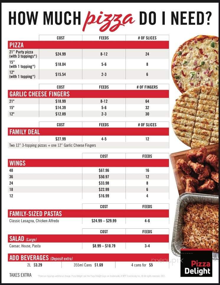 Pizza Delight - Elmsdale, NS menu_pic