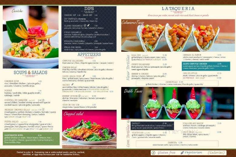 La Rancherita Grill & Tequila Bar - Greenville, NC menu_pic