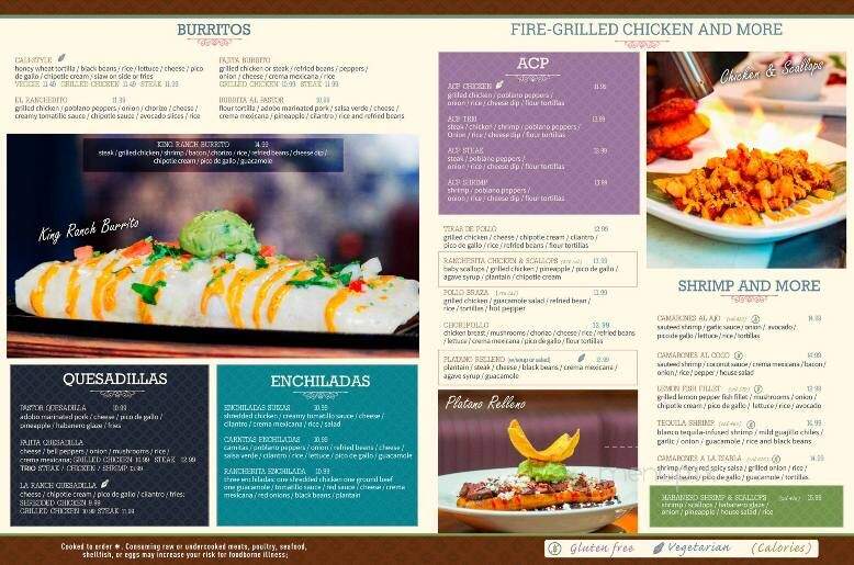 La Rancherita Grill & Tequila Bar - Greenville, NC menu_pic