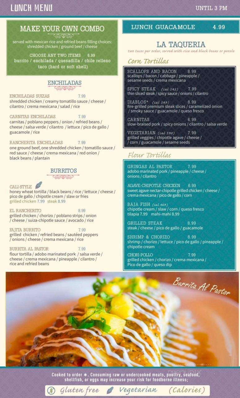 La Rancherita Grill & Tequila Bar - Greenville, NC menu_pic