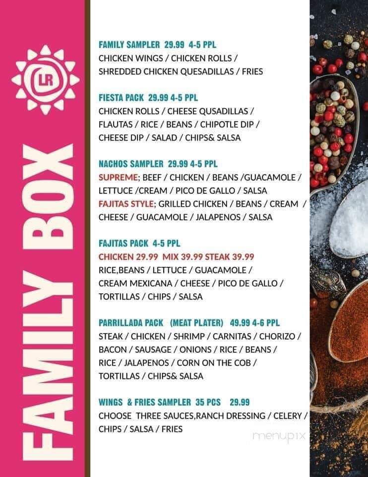 La Rancherita Grill & Tequila Bar - Greenville, NC menu_pic