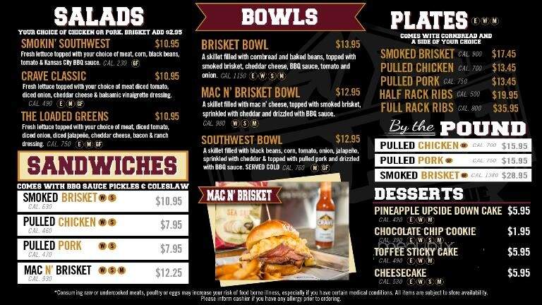 Crave Hot Dogs & BBQ - Venice, FL menu_pic