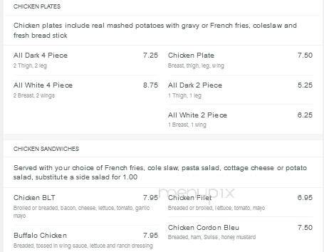 Hollander's - Little Chute, WI menu_pic
