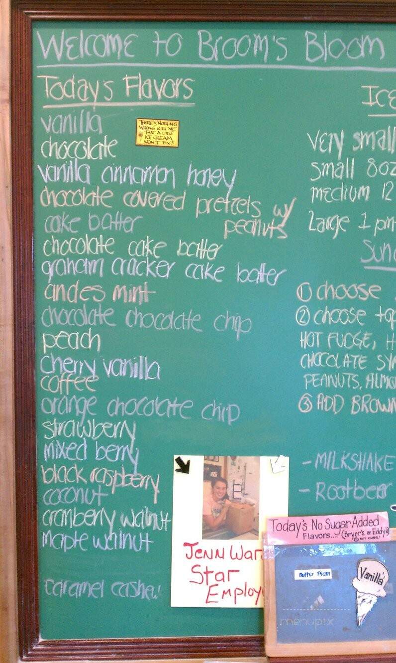 Brooms Bloom Dairy - Bel Air, MD menu_pic