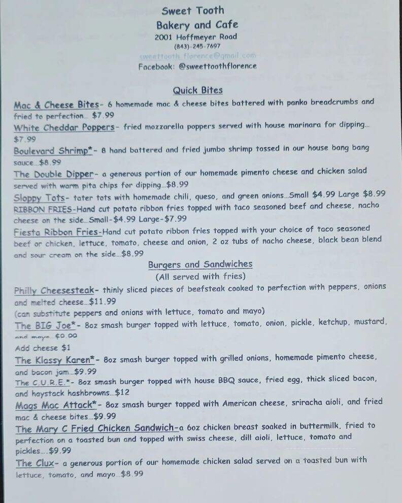 Sweet Tooth - Florence, SC menu_pic