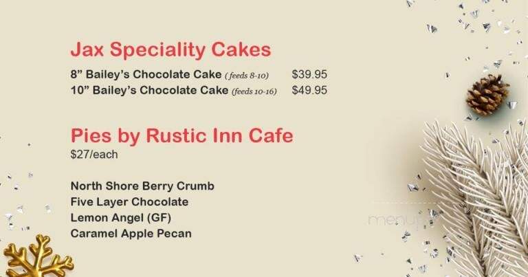 Jax Cafe - Minneapolis, MN menu_pic