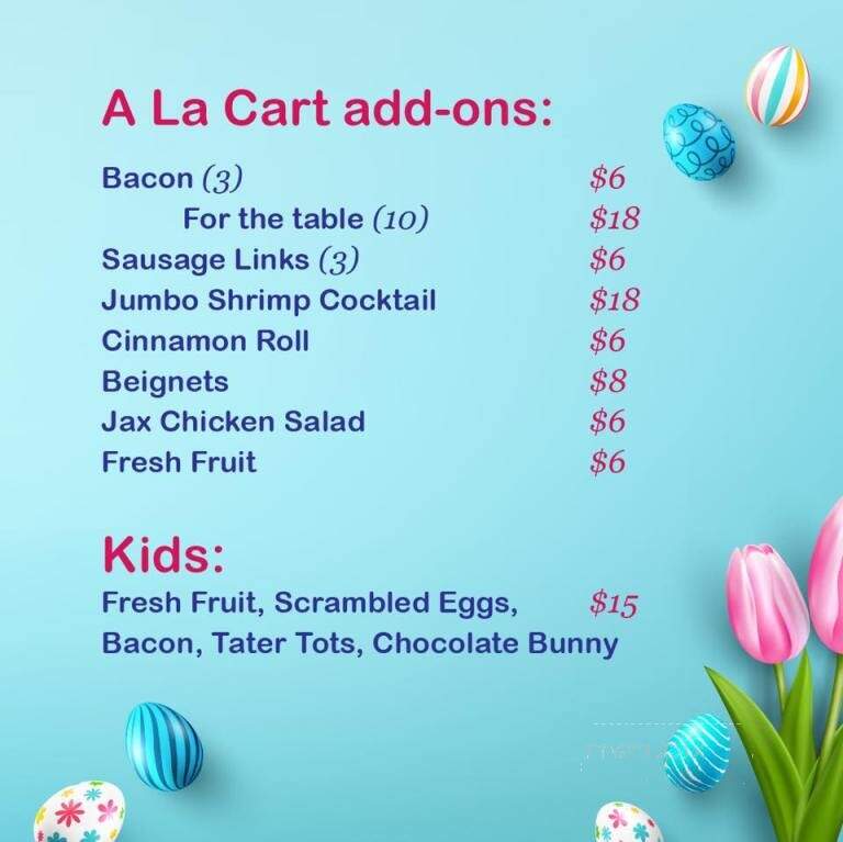 Jax Cafe - Minneapolis, MN menu_pic