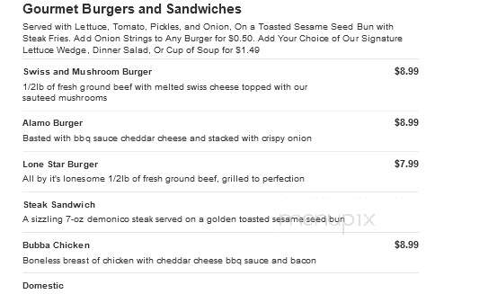 Lone Star Steakhouse - Brick, NJ menu_pic