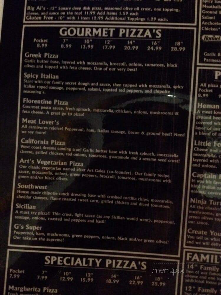 G's Pizzeria - Saginaw, MI menu_pic