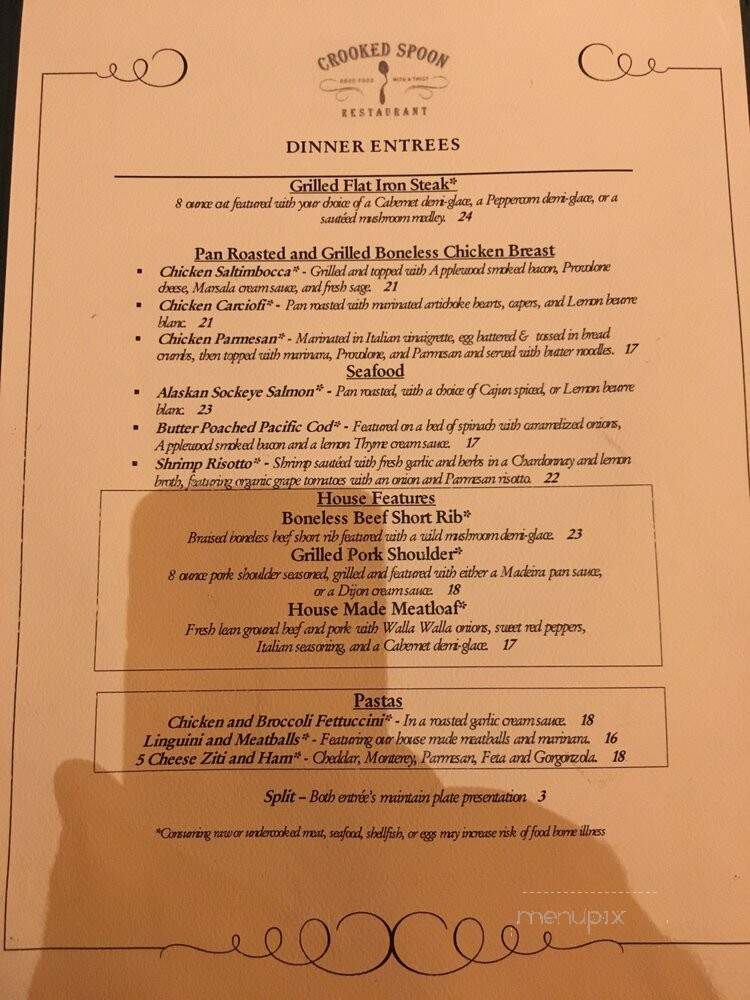 Crooked Spoon - Redmond, WA menu_pic