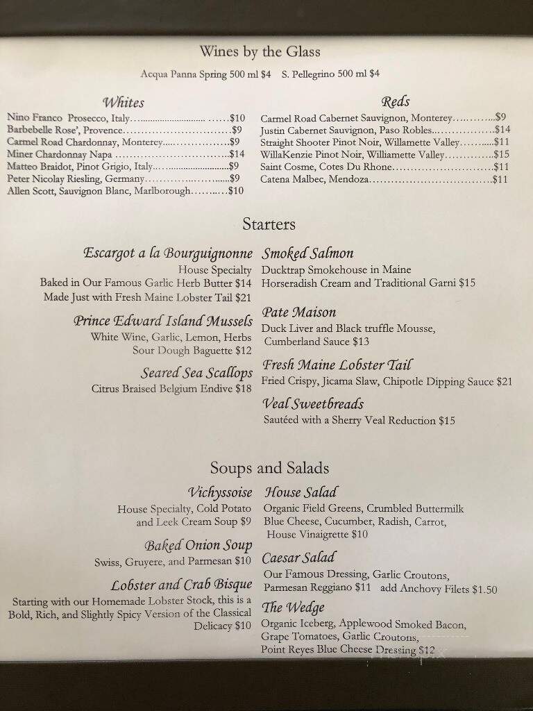 Roessler's - Sarasota, FL menu_pic