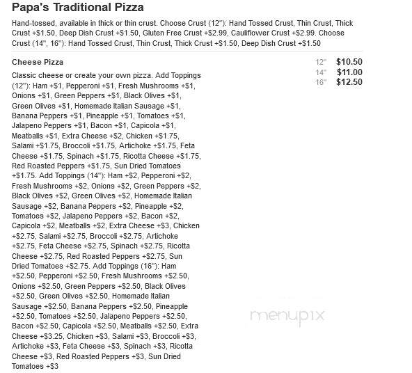 Papa Mineo's Pizza - Wayland, MI menu_pic