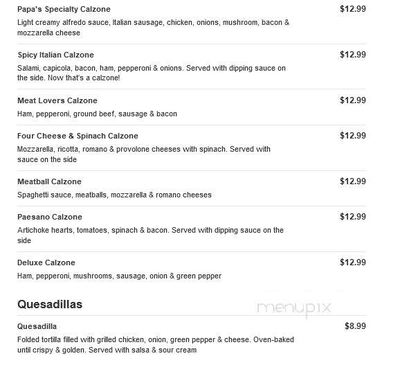 Papa Mineo's Pizza - Wayland, MI menu_pic