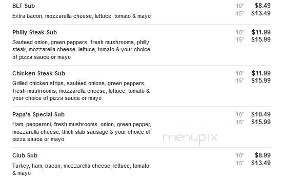 Papa Mineo's Pizza - Wayland, MI menu_pic