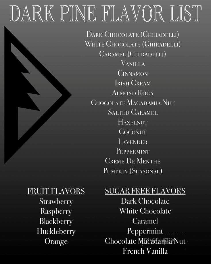 Dark Pine Coffee - Eugene, OR menu_pic
