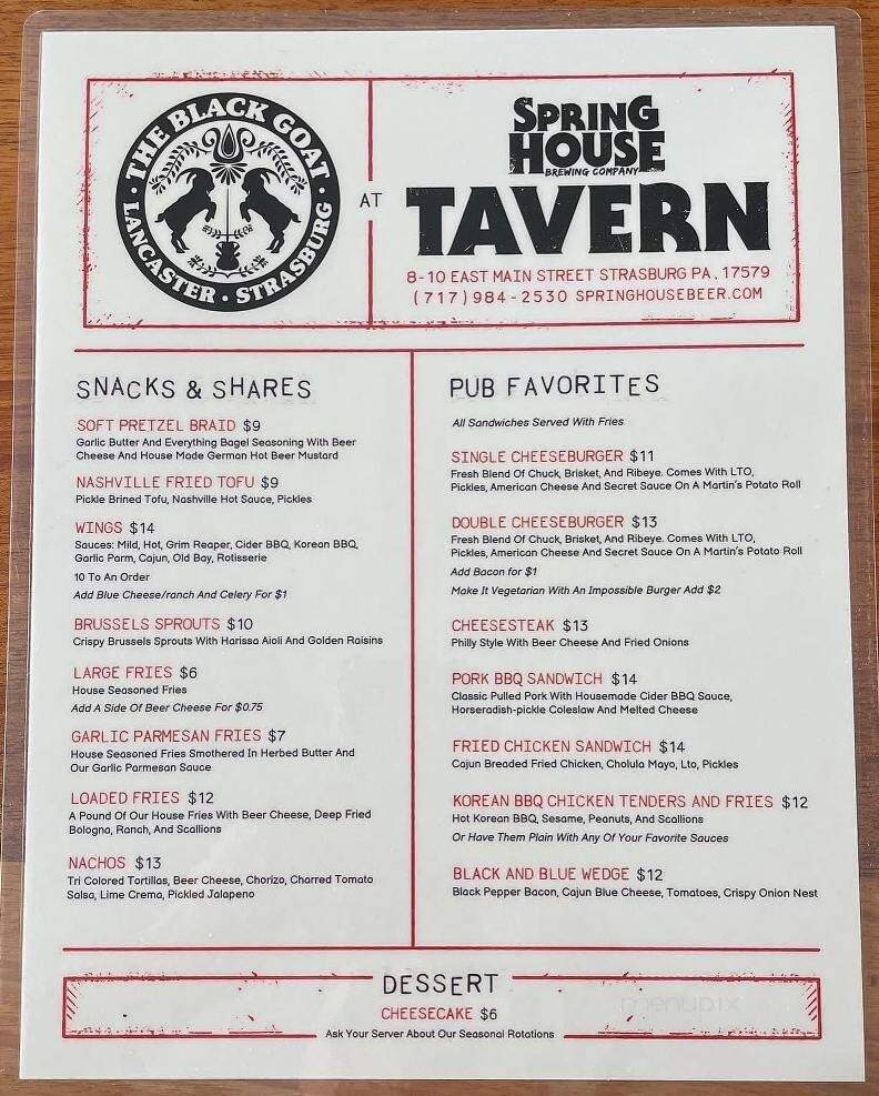 The Black Goat - Prescott, AZ menu_pic