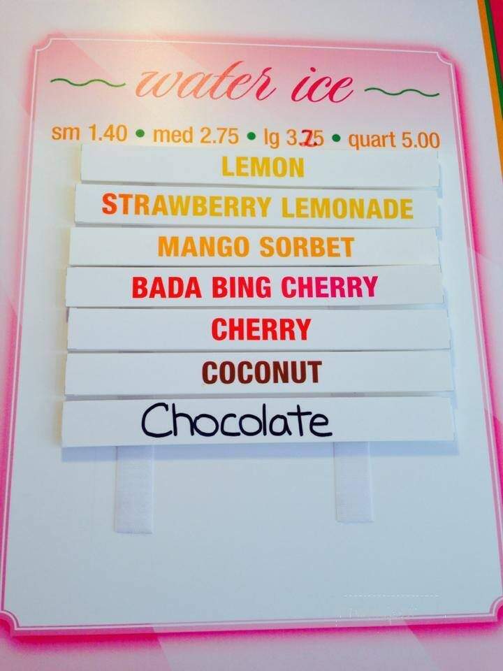 Vincent's Ice Cream Shop - Mount Holly, NJ menu_pic