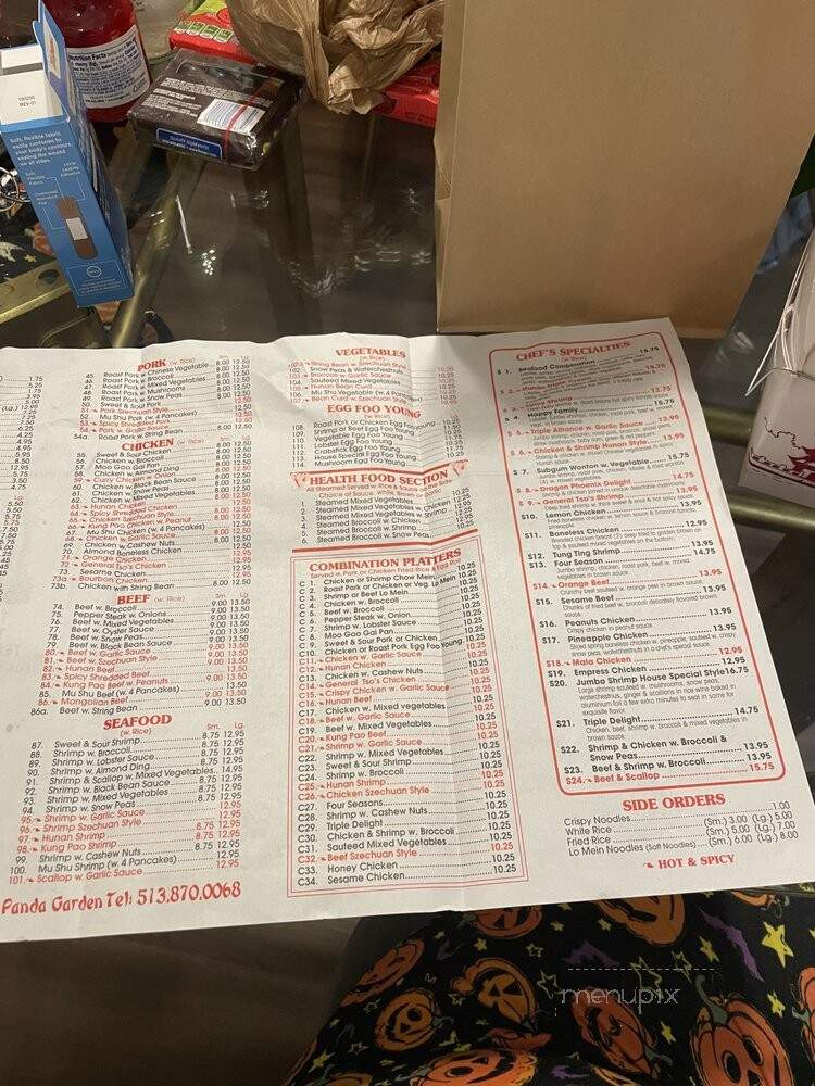 Panda Garden - Fairfield, OH menu_pic