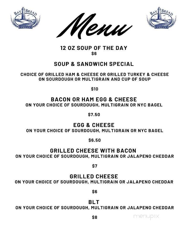 Bay Bread Co - Traverse City, MI menu_pic