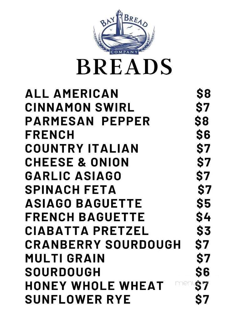 Bay Bread Co - Traverse City, MI menu_pic