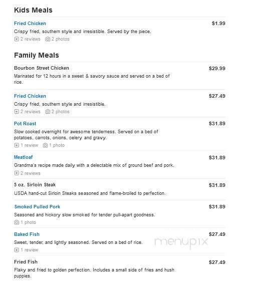 Golden Corral - Taylor, MI menu_pic
