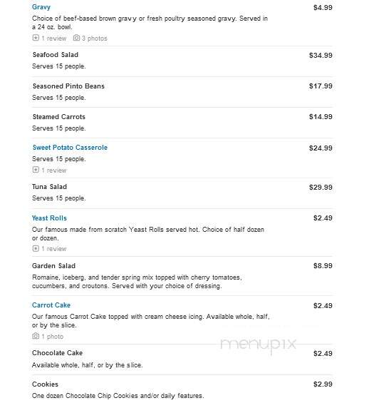 Golden Corral - Taylor, MI menu_pic