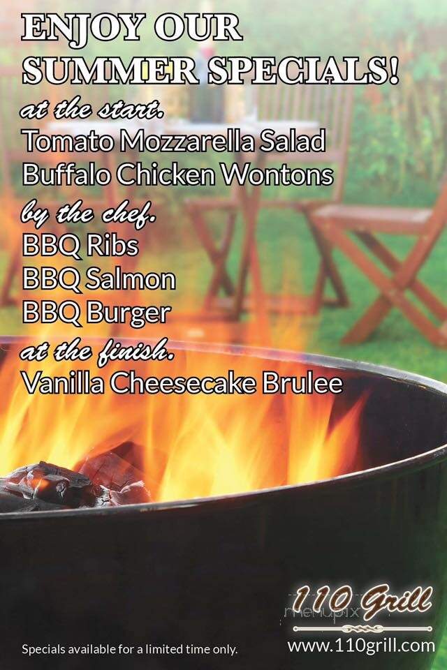 110 Grill - Rochester, NH menu_pic