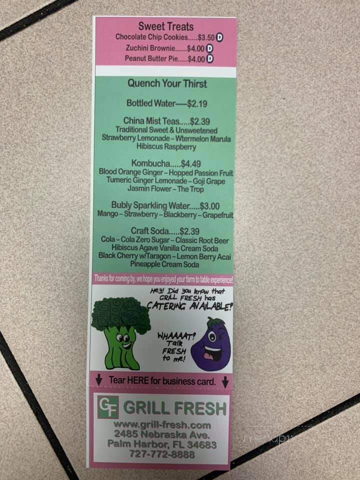 Grill Fresh - Palm Harbor, FL menu_pic