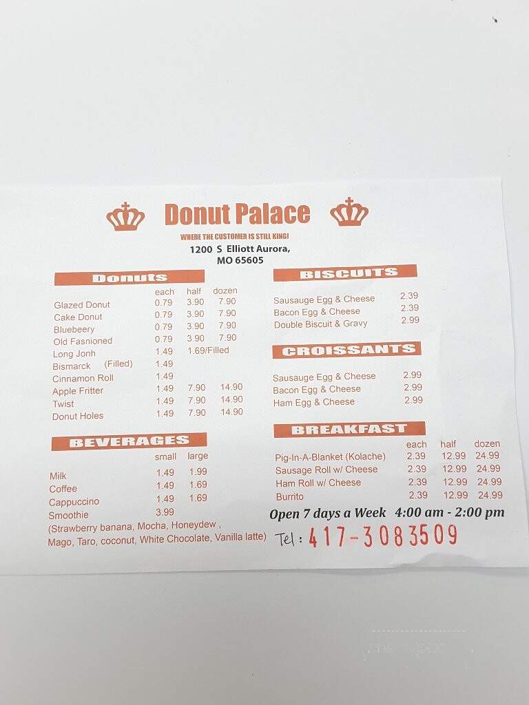 Donut Palace - Aurora, MO