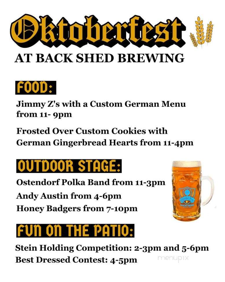 Back Shed Brewing - Waite Park, MN menu_pic