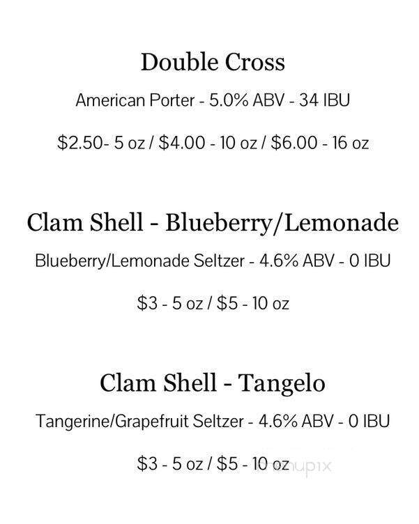 Back Shed Brewing - Waite Park, MN menu_pic