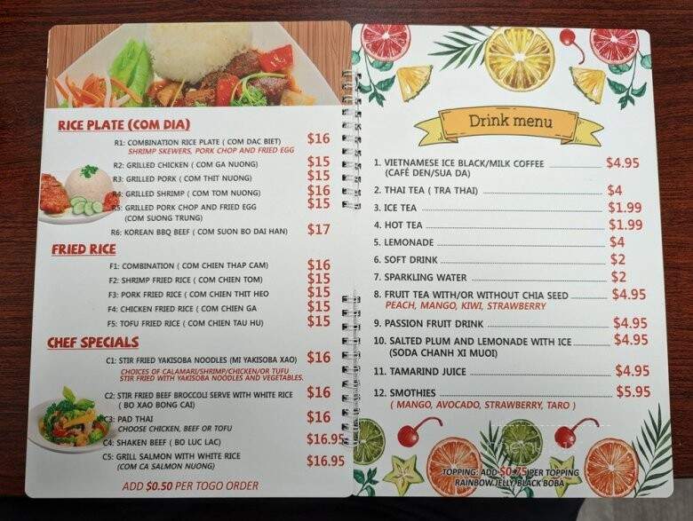 Ruby Pho and Deli - Vancouver, WA menu_pic