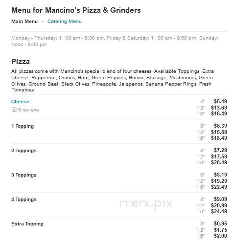 Mancino's Pizza & Grinders - Portage, MI