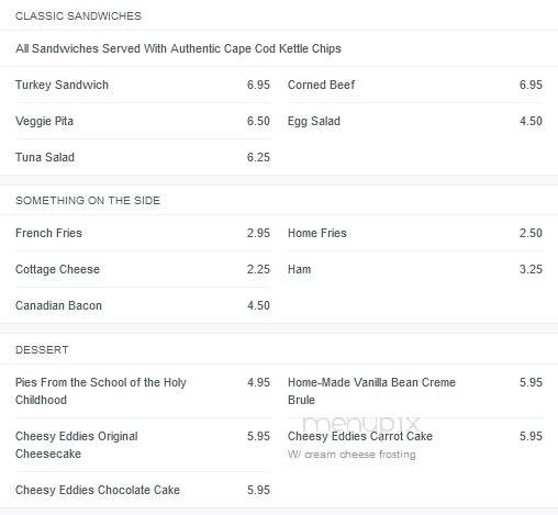 Charlie's Frog Pond - Rochester, NY menu_pic