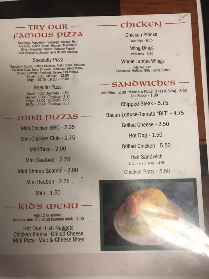Patrick's Pub - Apollo, PA menu_pic