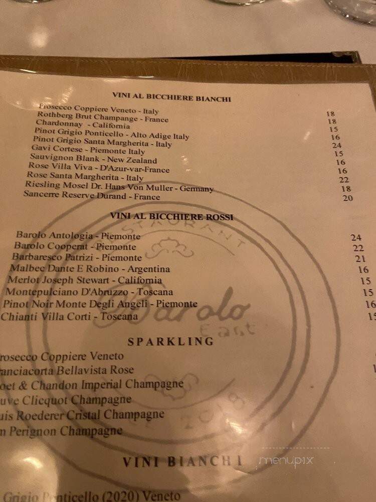 Barolo East - New York, NY menu_pic