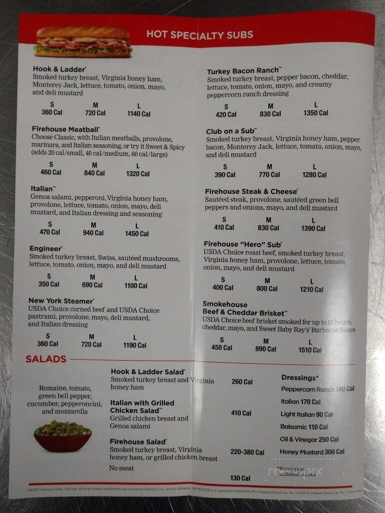Firehouse Subs - Baxter, MN menu_pic