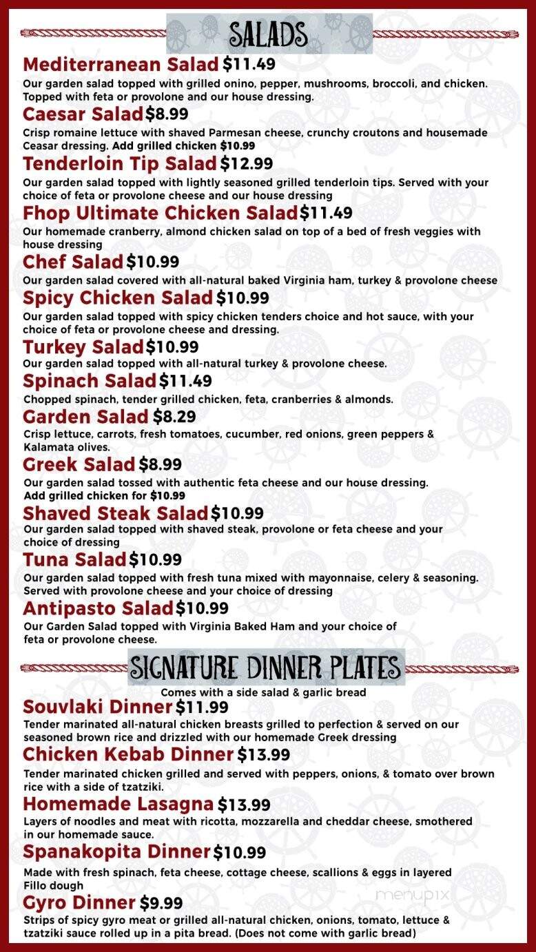 Foreside House of Pizza - Falmouth, ME menu_pic
