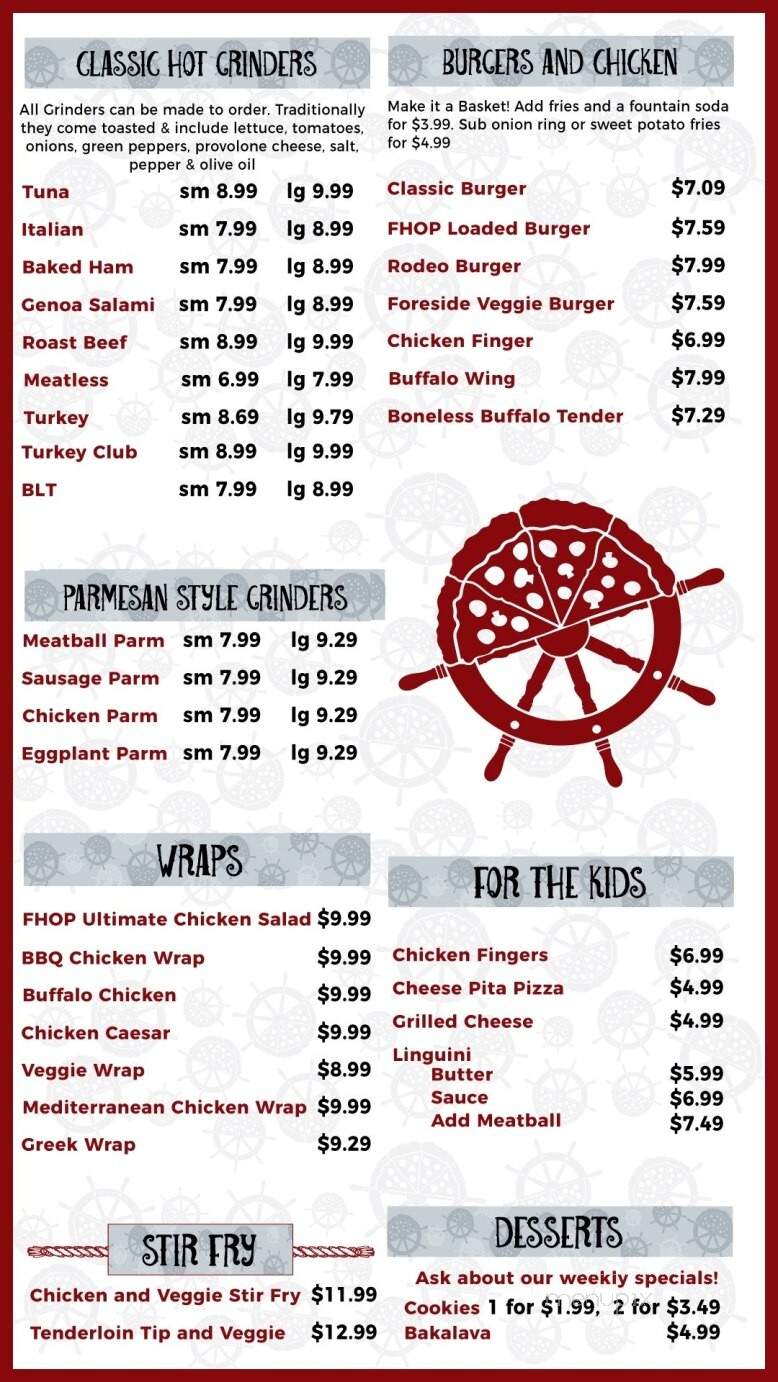 Foreside House of Pizza - Falmouth, ME menu_pic
