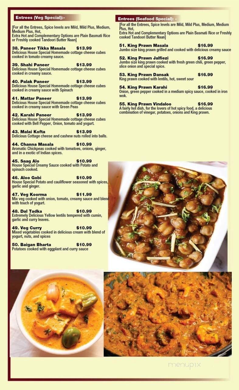 Spice Bowl Indian Grill and Eatery - St. Clair Shores, MI menu_pic