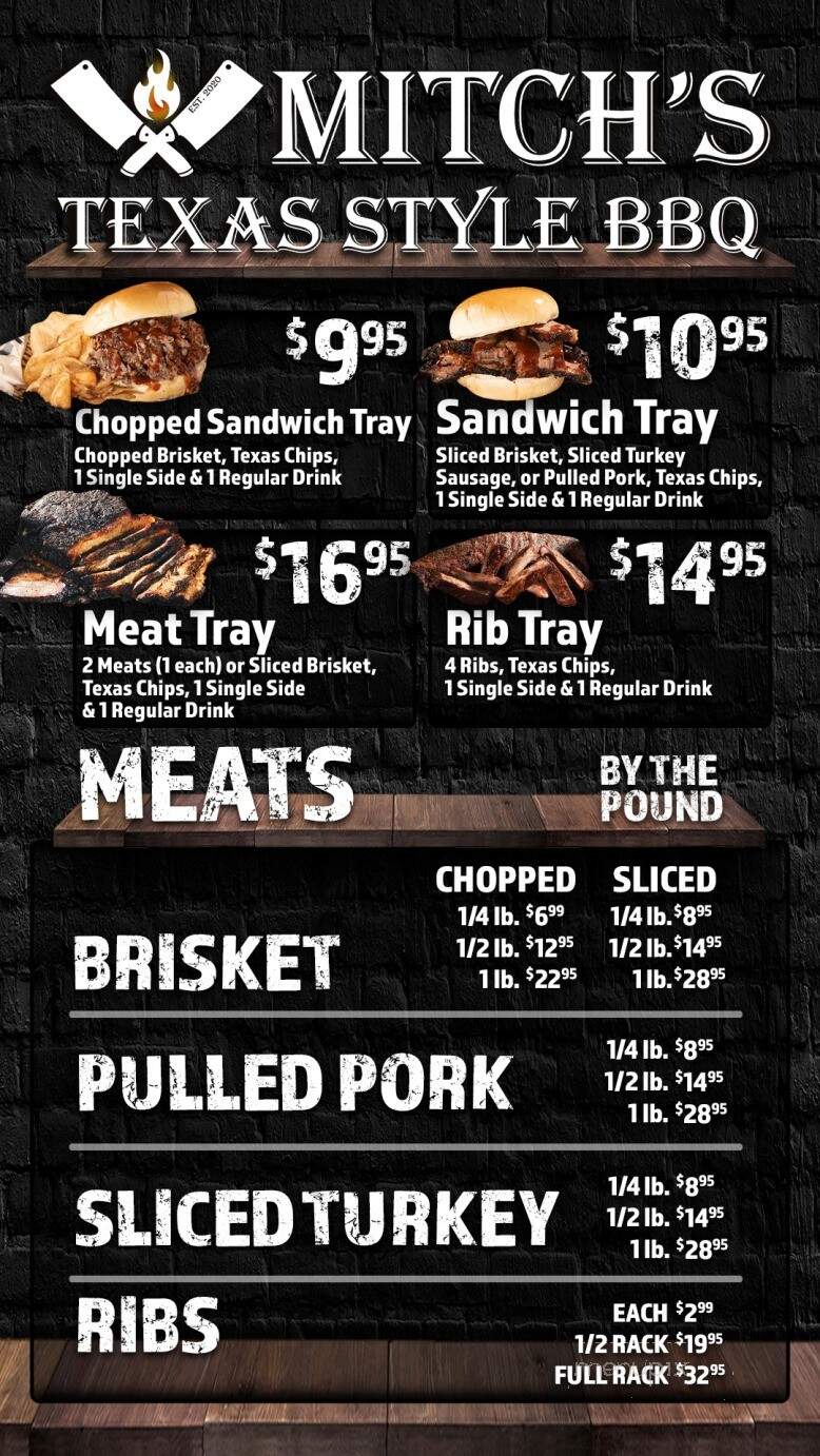 Mitch's Texas Style BBQ - Amarillo, TX menu_pic