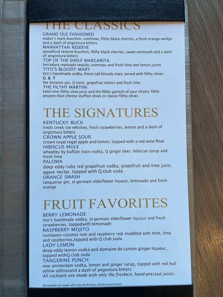 Great Room - Anchorage, AK menu_pic