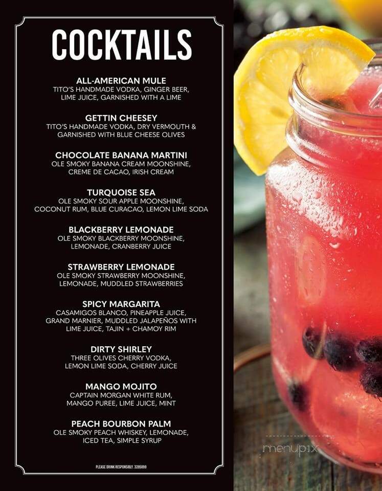 Moonshiners Bar and Grill - Mays Landing, NJ menu_pic