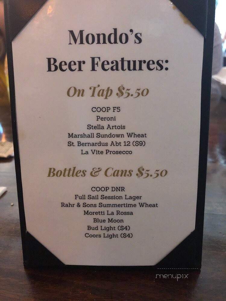 Mondo's Ristorante Italiano - Tulsa, OK menu_pic