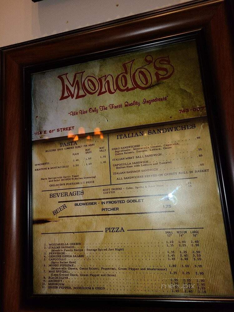Mondo's Ristorante Italiano - Tulsa, OK menu_pic