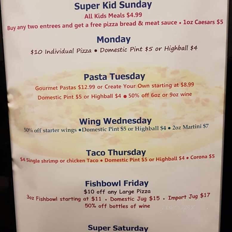 Boston Pizza - Fort Saskatchewan, AB menu_pic