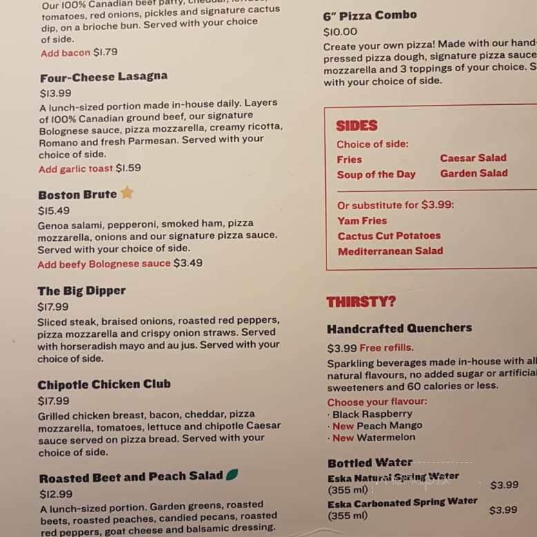 Boston Pizza - Fort Saskatchewan, AB menu_pic