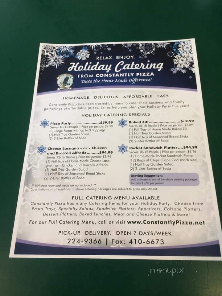 Constantly Pizza - Concord, NH menu_pic