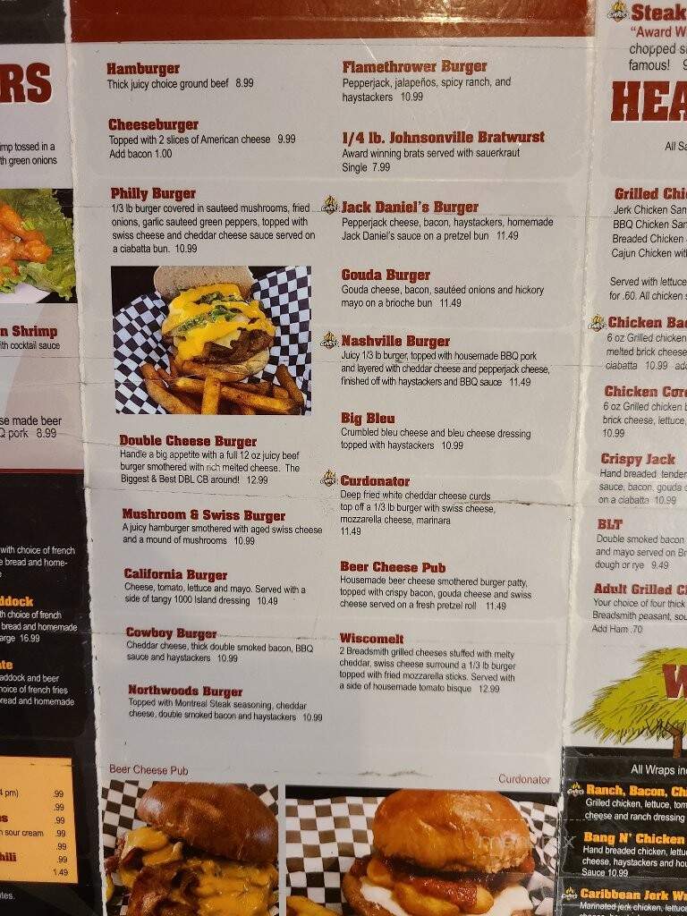 Cinder's Charcoal Grill - Oshkosh, WI menu_pic