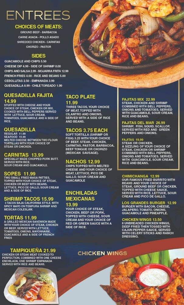 Los Grandes Mexican Restaurant - Burnsville, MN menu_pic